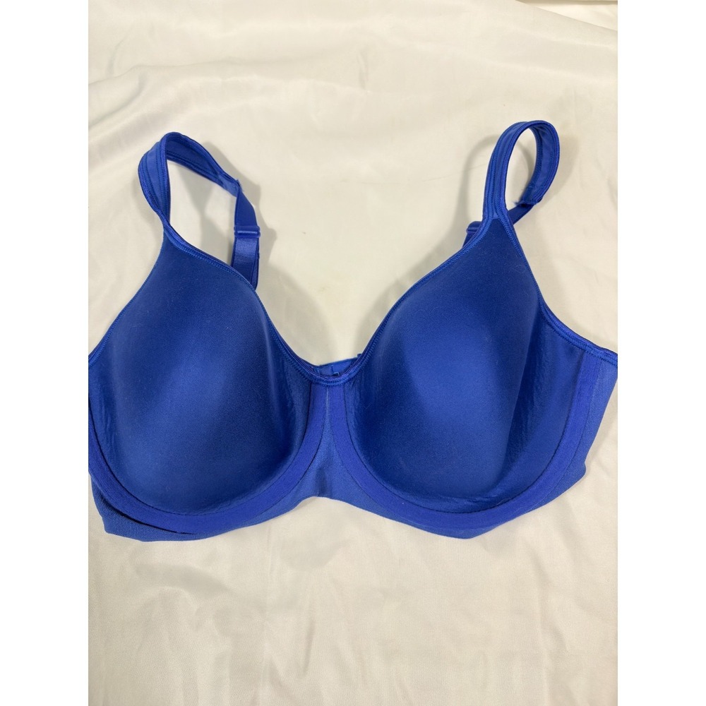 Bali Med. Bra 3388 Underwire Lined Embroidered Floral Light Padding Summer Blue - Picture 6 of 13